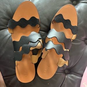 Chloe women leather/suede sandal